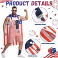 thumbnail image 4 of Forfamy American Flag Overalls Shorts for Men Women 4th of July Patriotic Bib Denim Jumpsuit Adjustable Strap Unisex, 4 of 6