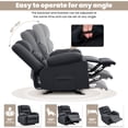 thumbnail image 6 of JONPONY Home Modern Comfort Reclining Chair,Elderly Single Rocker Sofa with Side Pocket for Bedroom Home Theater,Black, 6 of 15