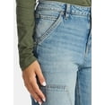 thumbnail image 4 of Time and Tru Women's High Rise Straight Jeans with Carpenter Details, 30" Inseam, Sizes 0-20, 4 of 5