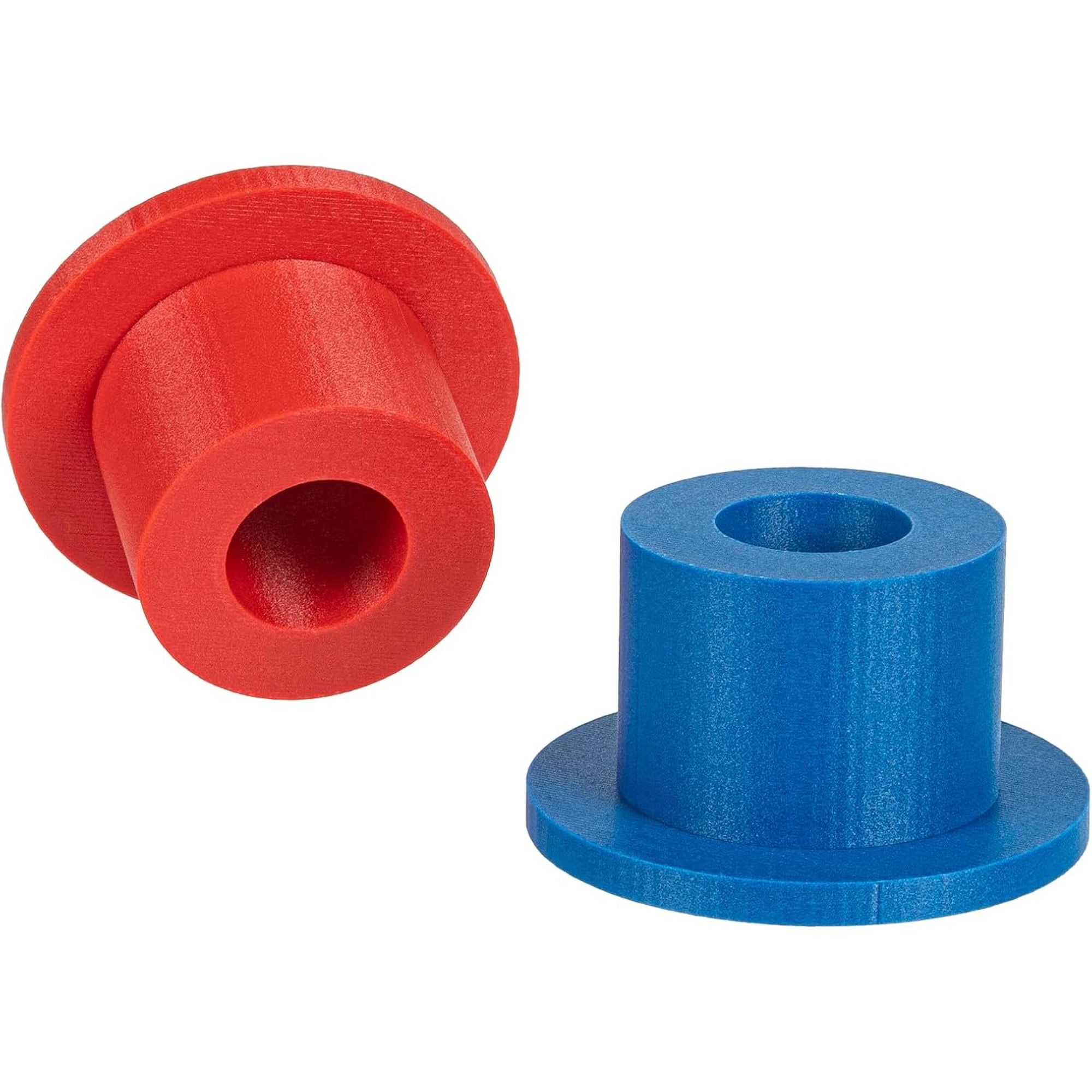 2" to 1" Weight Plate Adapter 2-Pack – Blue & Red Pair – Convert 2-Inch Plates for 1-Inch Barbell – Secure Fit for Strength Training