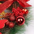 thumbnail image 2 of Guirnaldas hechas a mano de Navidad Guirnalda artificial con campanas Bowknot Decoración de la pared de la puerta delantera de Navidad APink40cm, 2 of 5
