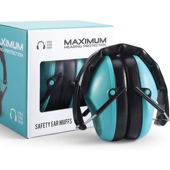 Pro For Sho Solid Lightweight 34db Maximum Protection Ear Muffs, Blue