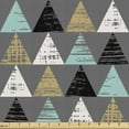 thumbnail image 1 of Geometric Fabric by the Yard, Grunge Triangles Pattern Banner Contemporary Repetitive Modern Print, Decorative Upholstery Fabric for Sofas and Home Accents, Grey and Multicolor by Ambesonne, 1 of 5