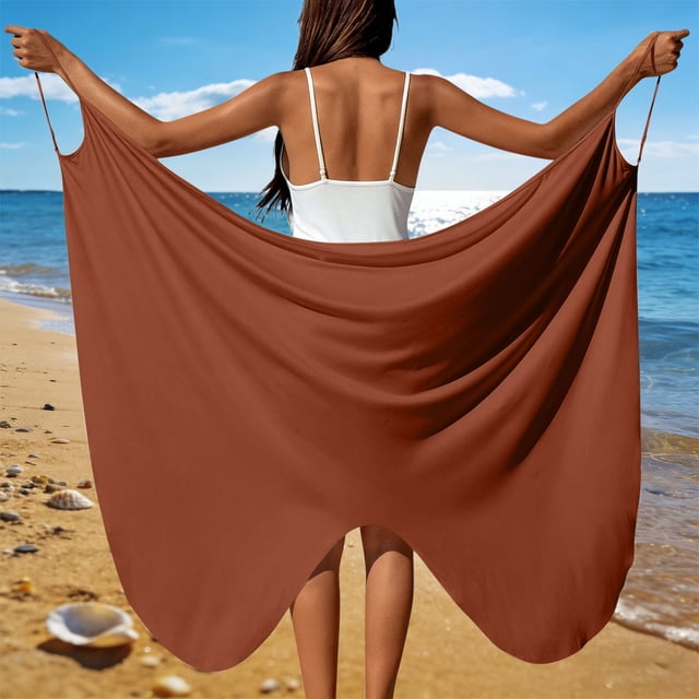 Playa de las Mujeres Cubre-Ups Sheer Chiffon Sarong con Correa Ajustable Alta Hendidura Que Fluye Envoltura Drapeada para Piscina