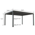 thumbnail image 2 of PURPLE LEAF 12 X 16 Louvered Pergola 94AS Outdoor Aluminum Adjustable Roof Deck Backyard Garden Hardtop Gazebo Grey, 2 of 7