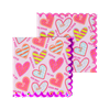 Set of 40 Valentine's Day Sweetheart Scalloped cocktail Napkins w/Pink foiling