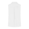 thumbnail image 5 of CUSTG Women Casual Blouses Simple Summer Sleeveless V Neck Button Down Solid Color Linen Shirts Tank Blouse Leisure Tops, 5 of 5