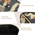 thumbnail image 5 of FORMRS Makeup Bag Travel Cosmetic Organizer for Women Fold Flat Zipper Pouch with Handle, Black Halloween Cat, 5 of 8