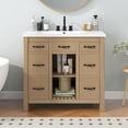 thumbnail image 4 of 36''Bathroom Vanity Desk With Undermount Sink,Modern Bathroom Storage Cabinet With 2 Drawers And 2 Cabinets,Solid Wood Frame Bathroom Cabinet, 4 of 9