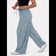 thumbnail image 4 of Pantalones Bombachos Holgados de para Mujer, Pantalones Casuales de Verano con Cordón, Ropa de Viaje con Bolsillos 2025 Azul Gris L, 4 of 7