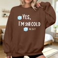 thumbnail image 2 of Jamsmile Women Sweatshirts Autumn Graphic Letters Print Sweatshirts Lightweight Comfort Oversized Crewneck Ladies Pullovers, 2 of 5