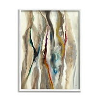 Stupell Industries Murky Abstract Flowing Lines Brown Blue Red, 24 x 30, Designed by K. Nari