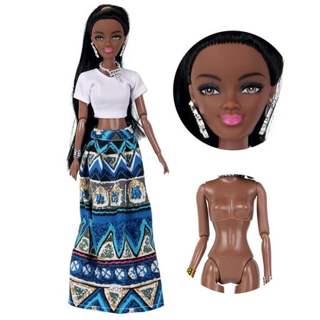 New Amusing Baby Movable Joint African Doll Toy Black Doll Best Gift (Baby Annabell Doll Best Price)