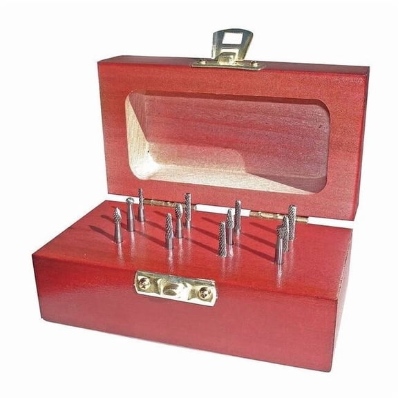 Manufacturer Varies Carbide Bur Set,Double Cut,1/8",12pc 310-120001