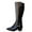Black, variant on Knee High Boots Women Women's British Style Leather Boots with High Heel, Pointed Toeand Side Zipper Black Knee High Boots for Women