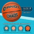 thumbnail image 7 of (2 pack) AND1 Fantom Rubber Basketball: Size 7 (29.5") - Deep Channel Construction Streetball, for Indoor/Outdoor Use, 7 of 7