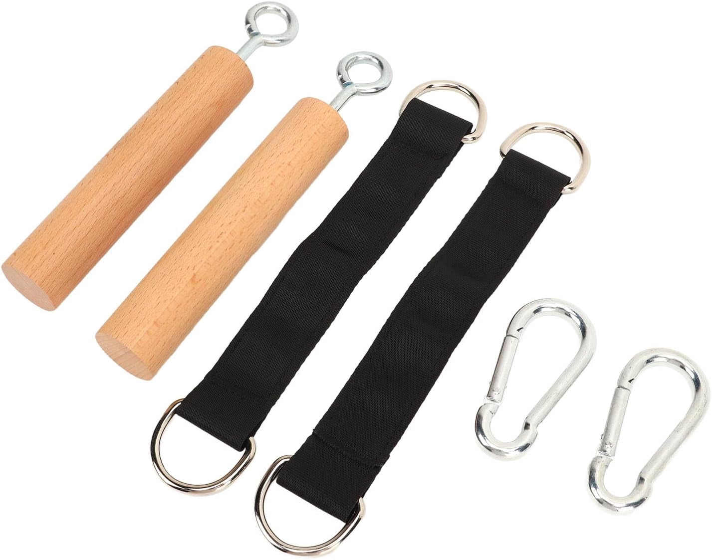 ABCISI Wooden Pull Up Climbing Hold Grips, 1 Pair Hand Grips Strengthener Exerciser Training Tools for Grip Strength, Kettlebells, Workout, Multipurpose Portable Rock Climbing Grip Pull up Handles