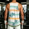 thumbnail image 4 of Mens Beach Tank Tops Summer Hawaii Graphic Sleeveless Workout Shirts Casual Loose Fit Tank Tops for Men, 4 of 4