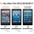 thumbnail image 2 of Étui pour Tablette Amazon Fire HD 8 (7e/8e Génération, Sortie 2017/2018) - Support Pliant Mince pour Fire HD 8, Noir (avec Réveil/sommeil Automatique), 2 of 8