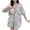 Purple, variant on Tnhcen Women's Spring Summer Printed Sleepwear Set - Short Sleeve Top with Built-in Bra & Shorts 2-Piece Pajama | Breathable Loungewear M-2XL | Casual Home Wear