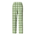 thumbnail image 4 of Fabrcox Plaid Flannel Pajamas Bottoms for Men Oversized M-Xxl Xxxl Straight Leg Pj Bottoms with Pockets Winter Warm Elastic Waist Drawstring Sleep Lounge Pants Fluorescent Green 3XL, 4 of 6