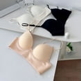 thumbnail image 5 of Women's Low Back Bra Wire U Shaped Backless Bra Convertible Spaghetti Strap Seamless Sleeping Bralette, 5 of 5