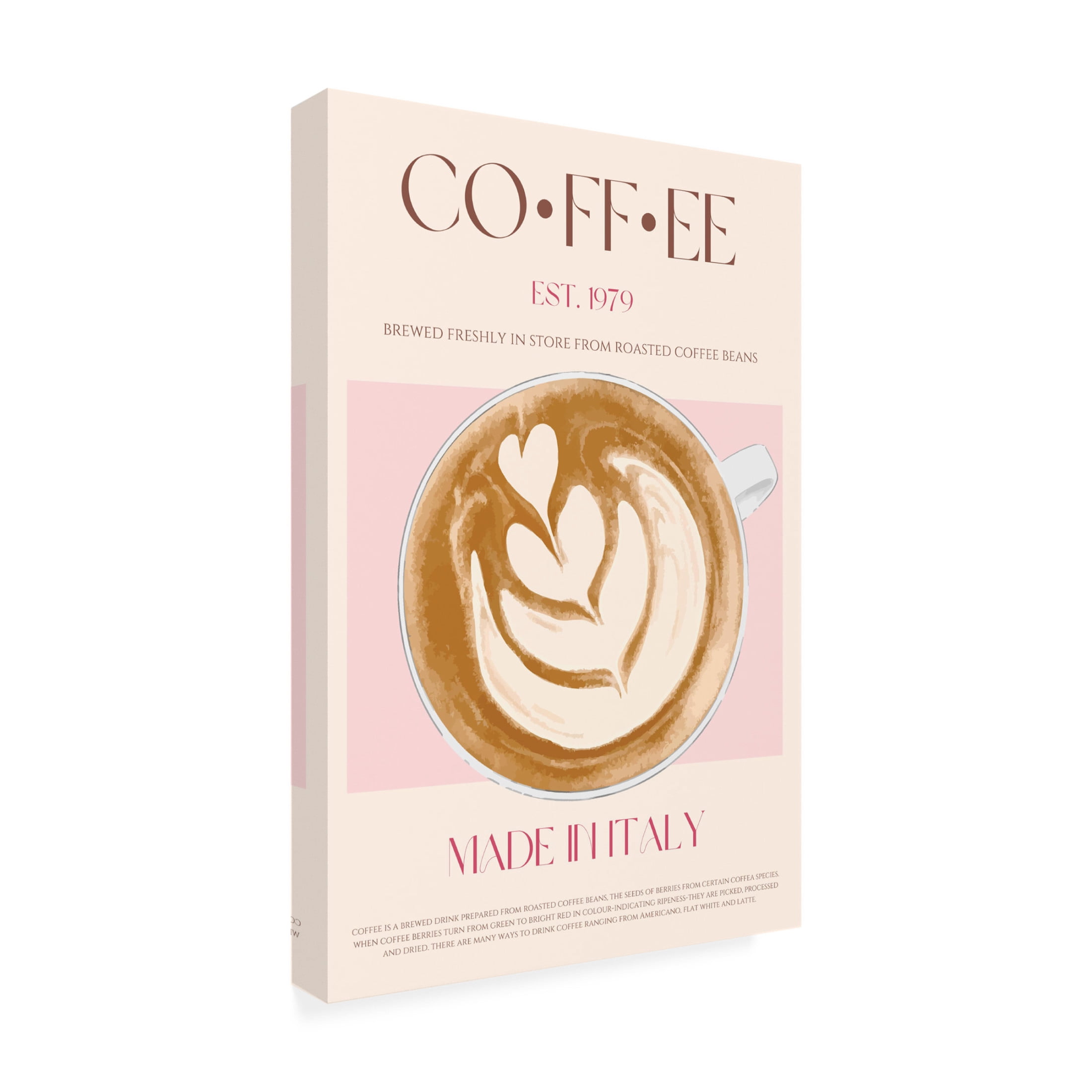 Canvas Wall Art - Nazma Khokhar 'Coffee' Wall Art for Living Room, Bedroom, or Office D?cor by Trademark Fine Art - 12 x 19 Inches