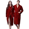 thumbnail image 1 of Canadian Linen Women Shawl Collar Terry Waffle Bathrobe Soft Absorbent Cotton Bathrobes for Shower bath Women Salon Lounge Robes, Medium, Burgundy Red, 1 of 6