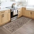 thumbnail image 2 of GLATTICE Runner Rug 2x5 Non Slips Rug Runner Super Soft Kitchen Runner Rug Printed Faux Wool Floral Thin Blue Rugs for Hallway Entryway Laundry Room Bedroom, Rust Brown Red, 2 of 7