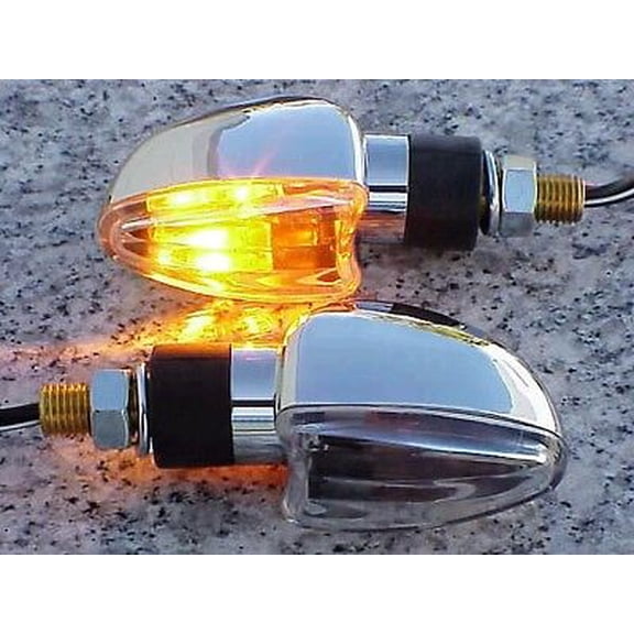 Chrome/Clear ARROW TURN SIGNALS for Honda Kawasaki Suzuki Yamaha