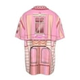 thumbnail image 4 of The House of Divino ADS-3MCSDS08-0CR1U-FFFFFF-3XL Divino Architectural Motif Short Sleeve Button Shirts, Pink - 3XL, 4 of 5