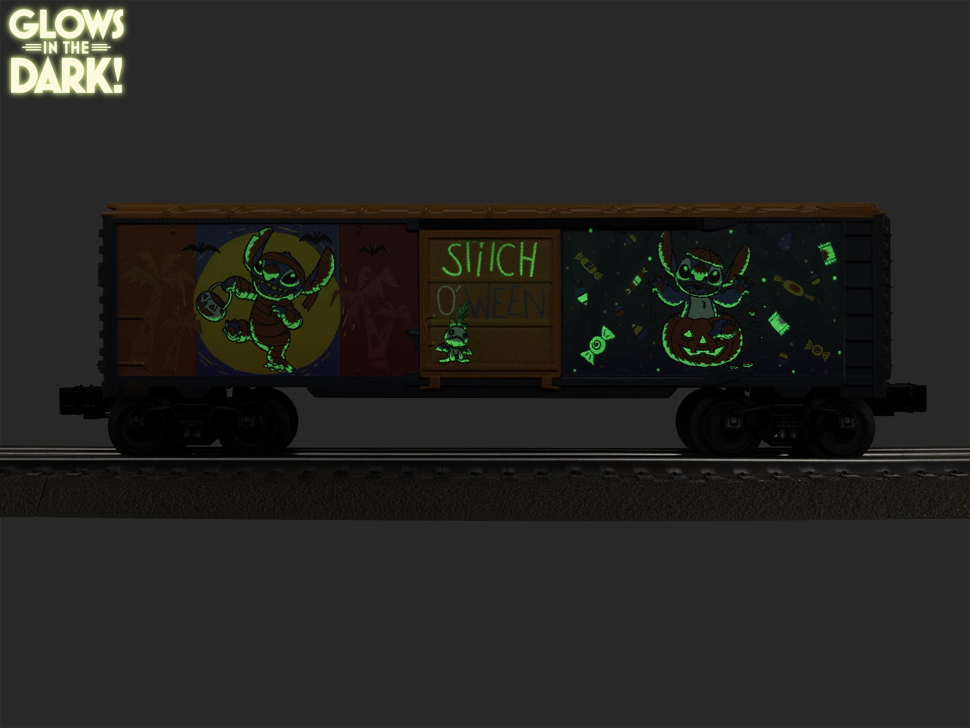 Lionel Disney Stitch Halloween O Gauge Model Train Boxcar for Ages 14+