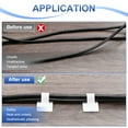 thumbnail image 5 of Uxcell 40-Pack Hook and Loop Cable Ties, 3.5 x 1.1 Inch Adjustable Self-Adhesive Cord Organizer for Desk [White], 5 of 7