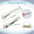 thumbnail image 2 of 80Pcs Blank Hair Barrettes Bulk Metal French Hair Clips Silver Iron Simple Rectangle Plain Bow Ponytail Teeth Bows Holders Clasps Clips, 2 of 5