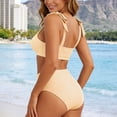 thumbnail image 4 of XIYON Womens Bikini Sets Tie Shoulder Bikini 2 Piece Striped Swimsuits High Waisted Bathing Beach Vacation 2026 Classic, 4 of 5