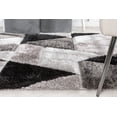 thumbnail image 5 of Well Woven Loecke Black Triangle Boxes Geometric Thick Soft Plush 3D Textured Shag 8x10 (7'10" x 9'10") Area Rug, 5 of 8