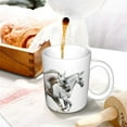 thumbnail image 3 of Disketp Running White Horses Large Coffee Mug with Handle Tea Cup Novelty Coffee Cup for Men Women Office Work, 3 of 6
