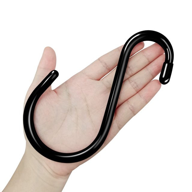 Dingee Paquete De 12 Ganchos En S Resistentes Con Revestimiento De Vinilo, Ganchos En S Grandes De 6 Pulgadas, Antideslizantes, 7 Mm De Grosor, Ganchos En S Para Colgar Plantas, Ganchos En S De Metal