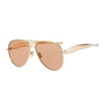 thumbnail image 1 of Lentes de sol laureles Fashion Oversized Pilot para mujer dorados (C2), 1 of 5