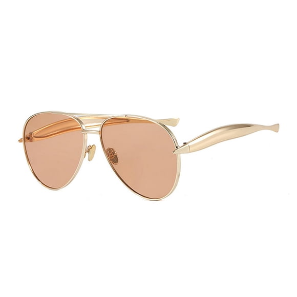 Lentes de sol laureles Fashion Oversized Pilot para mujer dorados (C2)