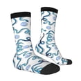 thumbnail image 2 of Goofa Hand Drawn Snake Printed Men's Crew Socks, Soft Durable Breathable Moisture-Wicking with Odor Control Cotton socks, 2 of 9