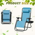 thumbnail image 5 of Devoko Set of 2 Outdoor Casual Adjustable Zero Gravity Chair with Pillow and Cup Holder, 5 of 7