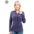 thumbnail image 6 of Luxtrada Women's Long Sleeves Cross Wrapped Neckline Top Tee Shirt Blouse Casual Top, 6 of 8