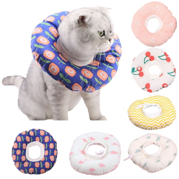 XIRQI Soft Adjustable Cat Recovery Cone, Kitten Protection Cone Collar, Cat Surgery Cone After Surgery for Cats