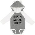 thumbnail image 3 of Inktastic Death Metal Rules White T-shirt Boys or Girls Long Sleeve Baby Bodysuit, 3 of 5