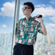 thumbnail image 5 of Camisa y blusa para hombre, gráfica, manga media, colorida, geométrica, con estampado, ropa, hip hop, hawaiana, para hombre, divertida, ajustada, de seda, 5 of 5