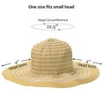 thumbnail image 5 of Solaris Women Sun Straw Hat, Summer Ladies Foldable Straw Hat with Wide Brim, for Beach Travel Gardening, 5 of 7