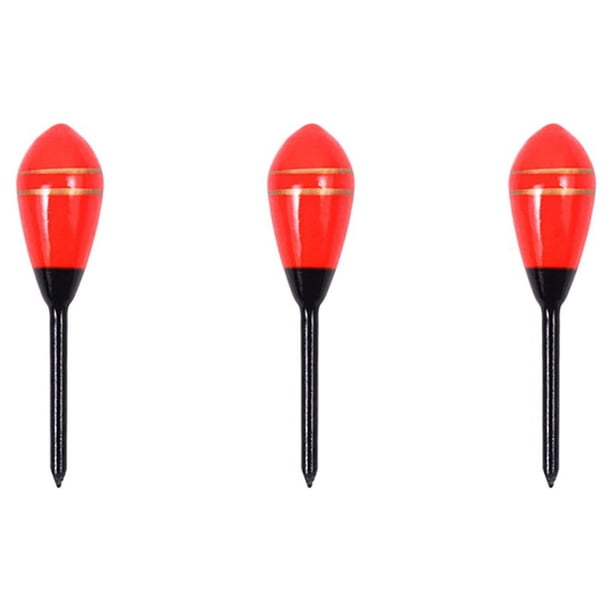 Sonducket 3 uds flotadores de pesca palo boya de agua salada flotador portátil Mini corriente río suministro Bobber accesorios al aire libre Pescar Rojo