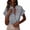 Gray, variant on OGLCCG Womens Plaid Ruffle V Neck Button Down Shirts Casual Short Sleeve Gingham Trendy Tops Loose Fit Work Checkered Shirt,XXL,Red