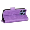 thumbnail image 3 of SaniMore Wallet Case for iPhone 15 Pro 6.1" 2023, Glitter PU Leather Case Triangle Pattern Card Slots Cash Pocket Kickstand Removeable Wrist Strip All-around Protective Magnetic Cover, Purple, 3 of 10